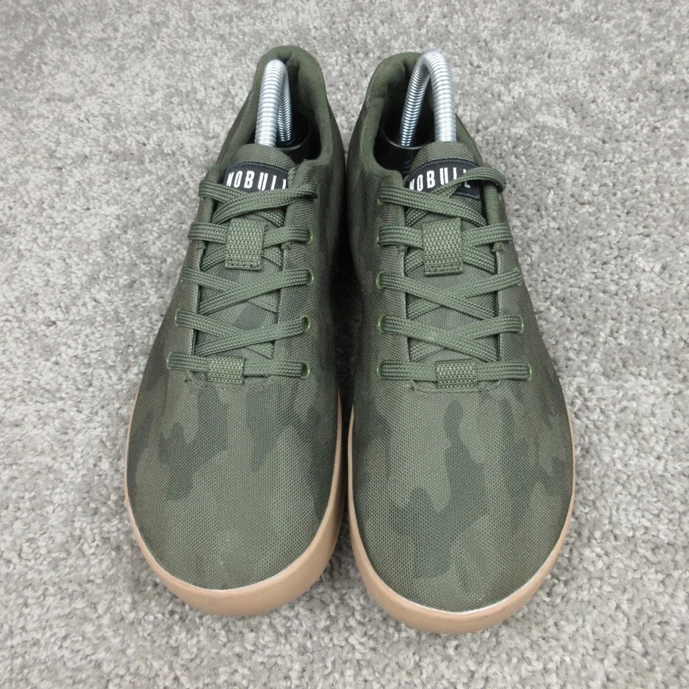 NOBULL Sneakers Mens Size 8 US Green Camo Gum Weightlifting Shoes Trainers EUC